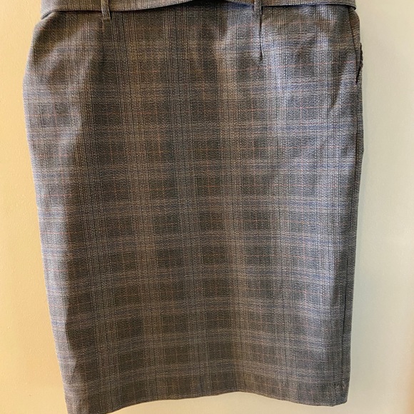 Jules & Leopold studio midi grey plaid pencil skirt - NWOT - size medium - Picture 2 of 9